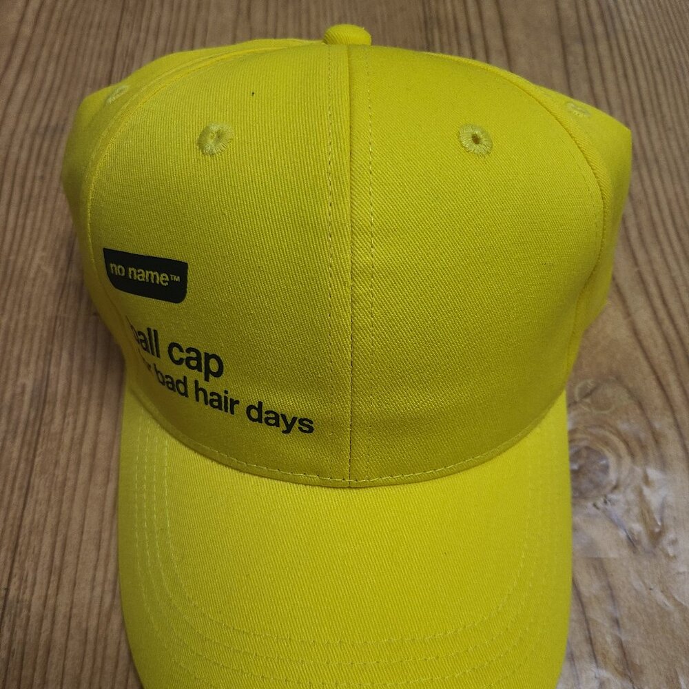 No Name "ball cap for bad hair days" snapback hat (NEW)